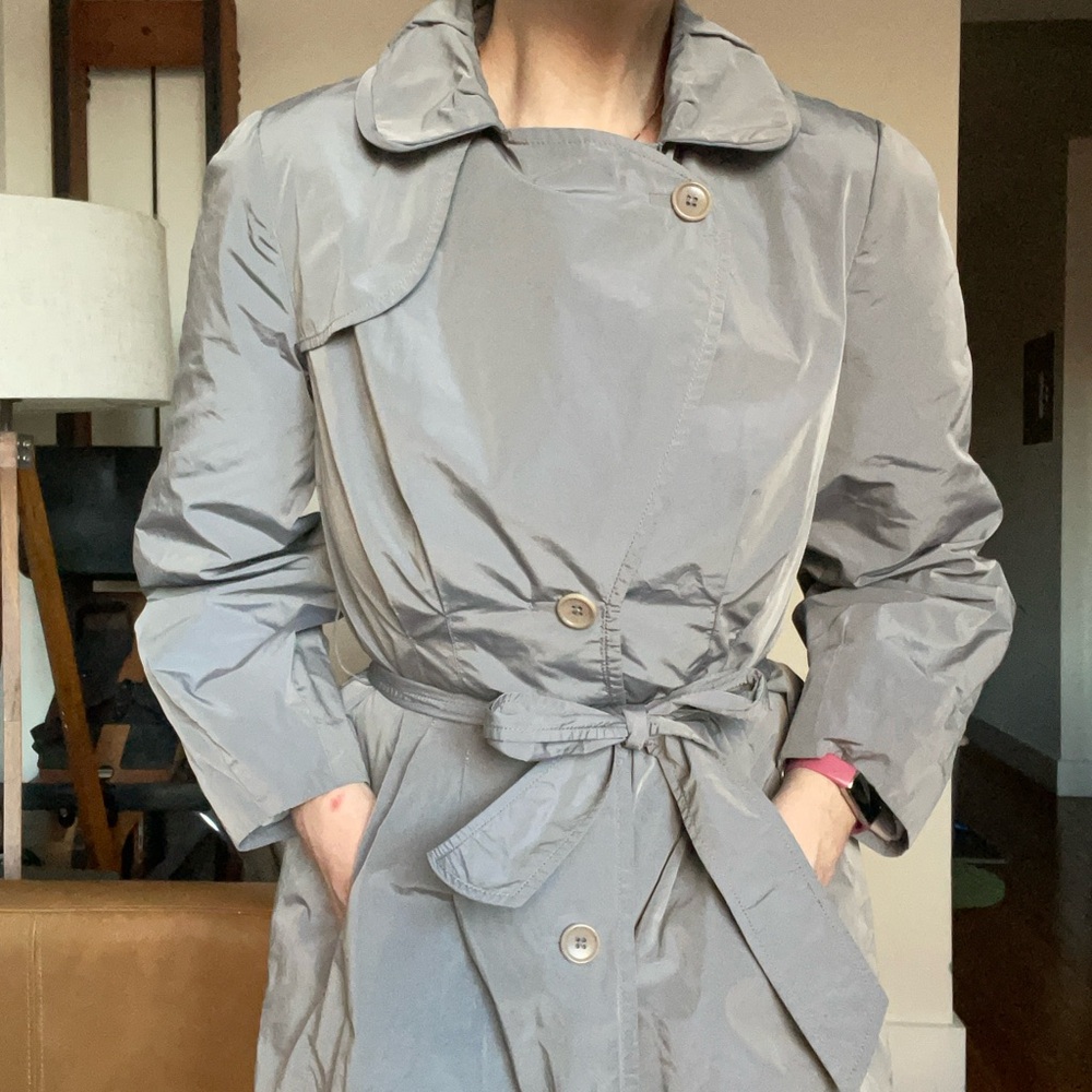 Banana Republic Women's Light Gray Trench Coat